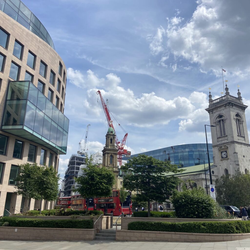 A construction site in London